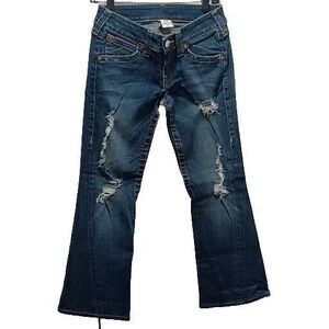 True Religion Women's  Joey Distressed Low Rise Boot 29x26